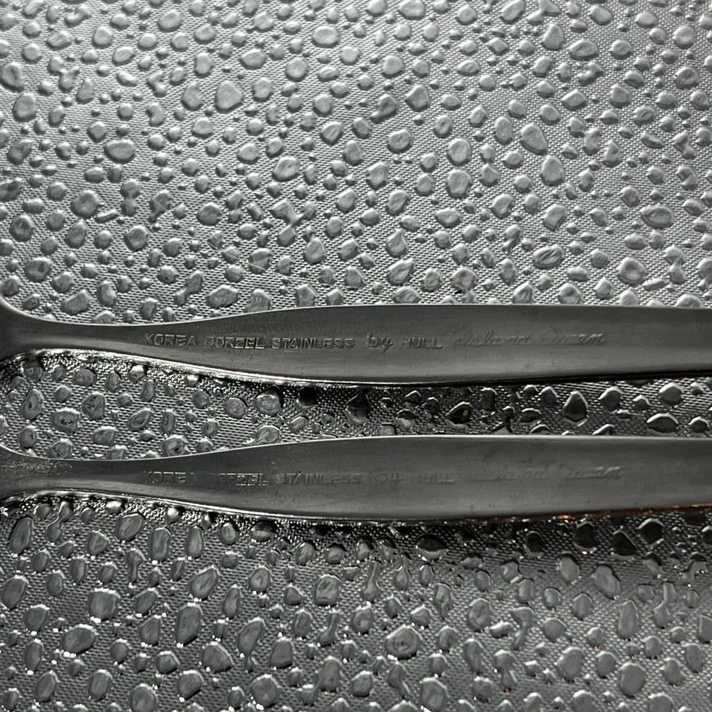Vtg Dorzel Japan Island Queen by Hull Rose Stainless Flatware 2 PC Butter Knives